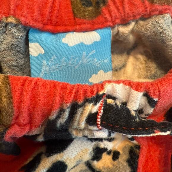 Nick & Nora Pajama Pants Sz Small Red Milkbone Dog Treat Biscuits Dogs Flannel - Picture 7 of 13